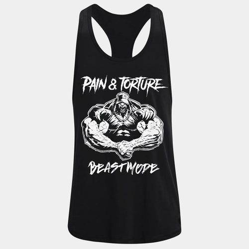 Фитнес потник с изрязан гръб Pain and Torture - Fitness Drehi