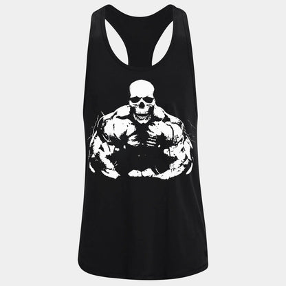 Фитнес потник с изрязан гръб Skull Pump - Fitness Drehi