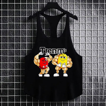 Фитнес потник с изрязан гръб Tren and Ms - Fitness Drehi
