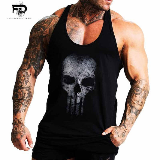 Изрязан потник Ghost Skull - Fitness Drehi