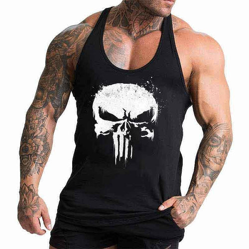 Изрязан потник Punisher - Fitness Drehi