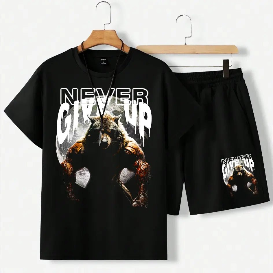 Къс Екип Never Give Up Wolf - Fitness Drehi