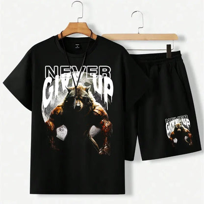 Къс Екип Never Give Up Wolf - Fitness Drehi