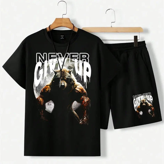 Къс Екип Never Give Up Wolf - Fitness Drehi