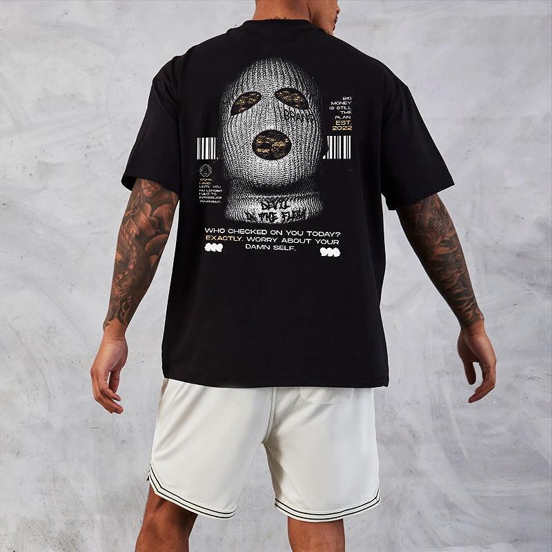 Oversize Унисекс Тениска Gangsta Devil - Fitness Drehi