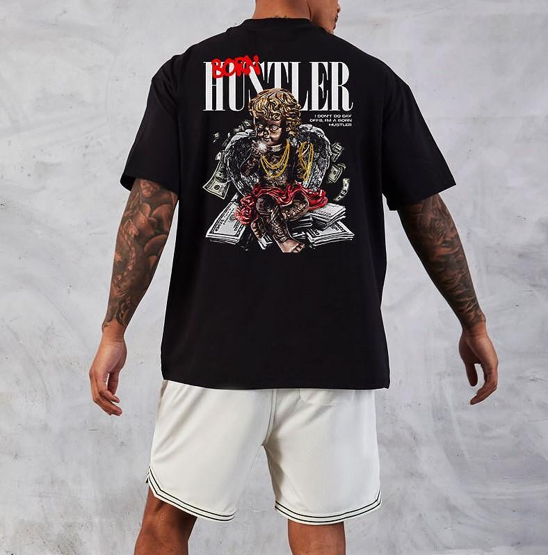 Oversize Унисекс Тениска Hustler - Fitness Drehi