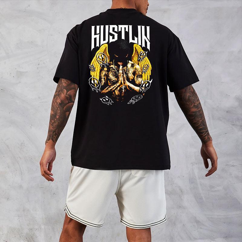 Oversize Унисекс Тениска Hustlin - Fitness Drehi
