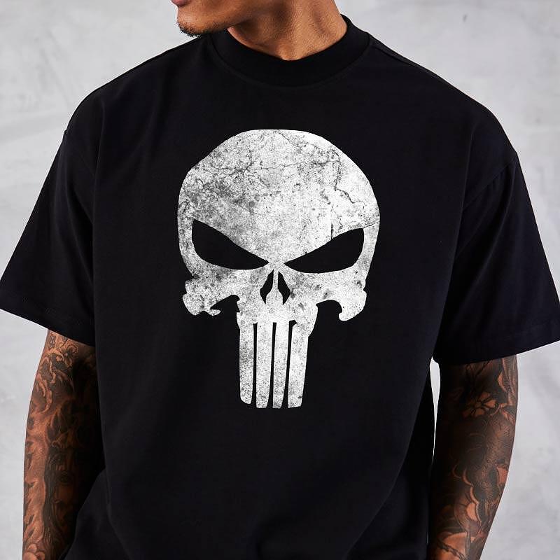 Oversize Унисекс Тениска Skull - Fitness Drehi