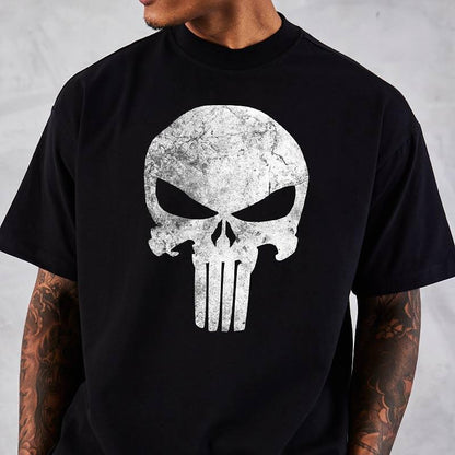 Oversize Унисекс Тениска Skull - Fitness Drehi