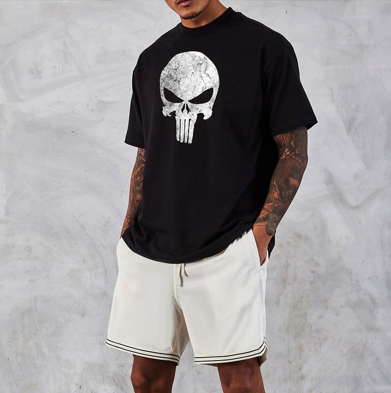 Oversize Унисекс Тениска Skull - Fitness Drehi