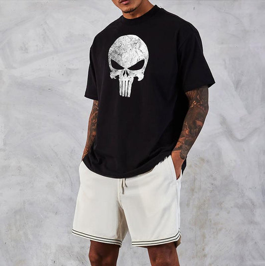 Oversize Унисекс Тениска Skull - Fitness Drehi