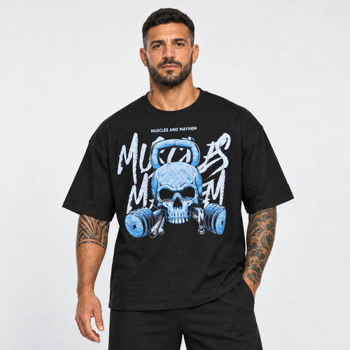 OUTLET Oversize Тениска Skull Bl [2XL]