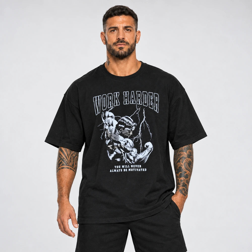 OUTLET Oversize Тениска Work Hard  [L]