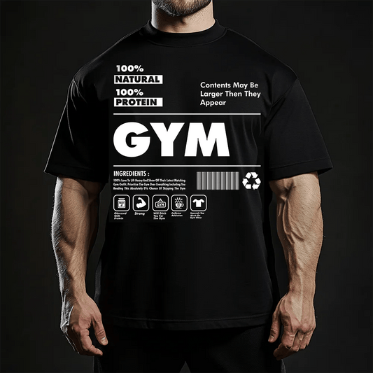 Oversized Унисекс Тениска 100% Natural - Fitness Drehi