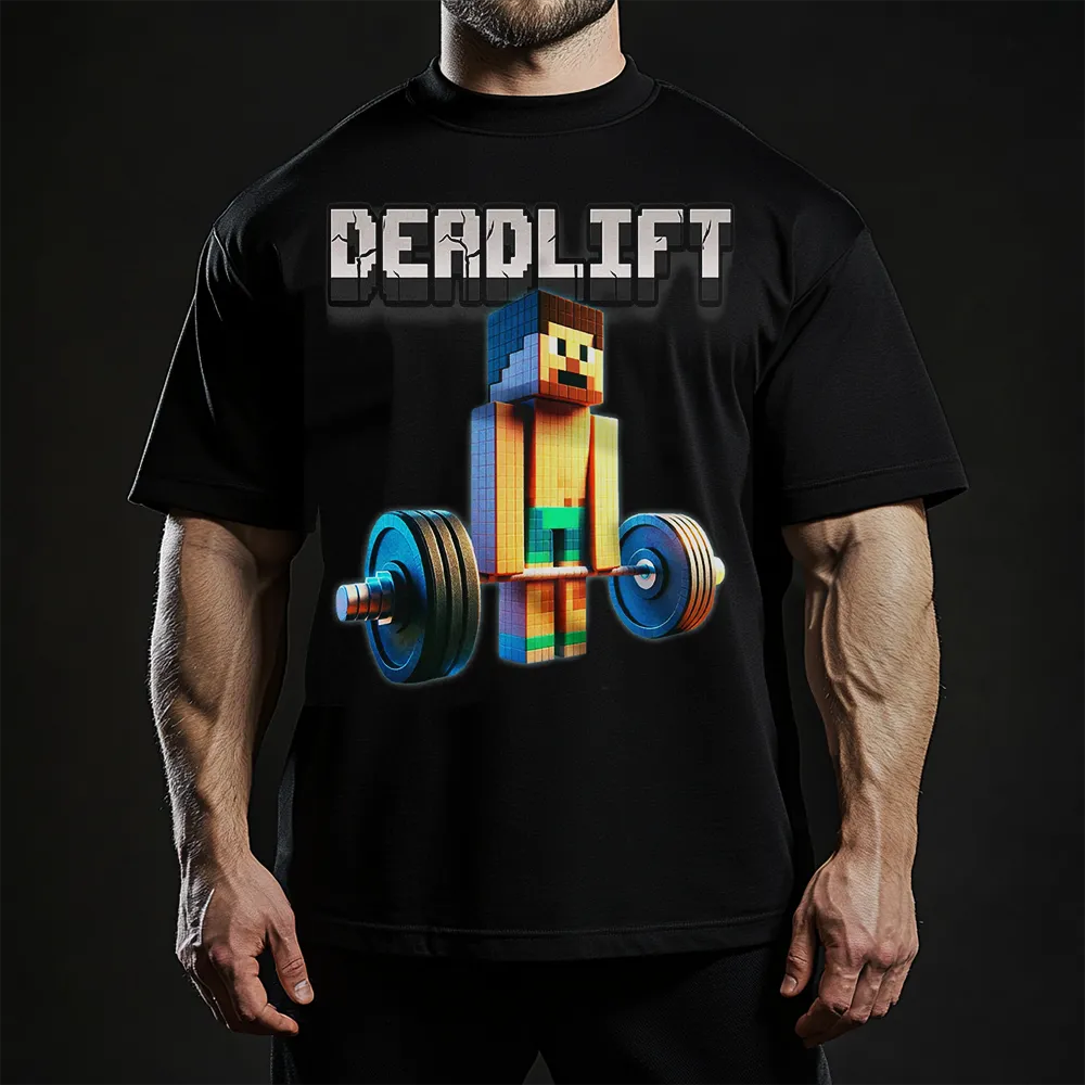 Oversized Унисекс Тениска Deadlift Minecraft