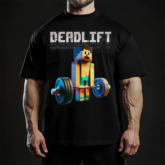 Oversized Унисекс Тениска Deadlift Minecraft