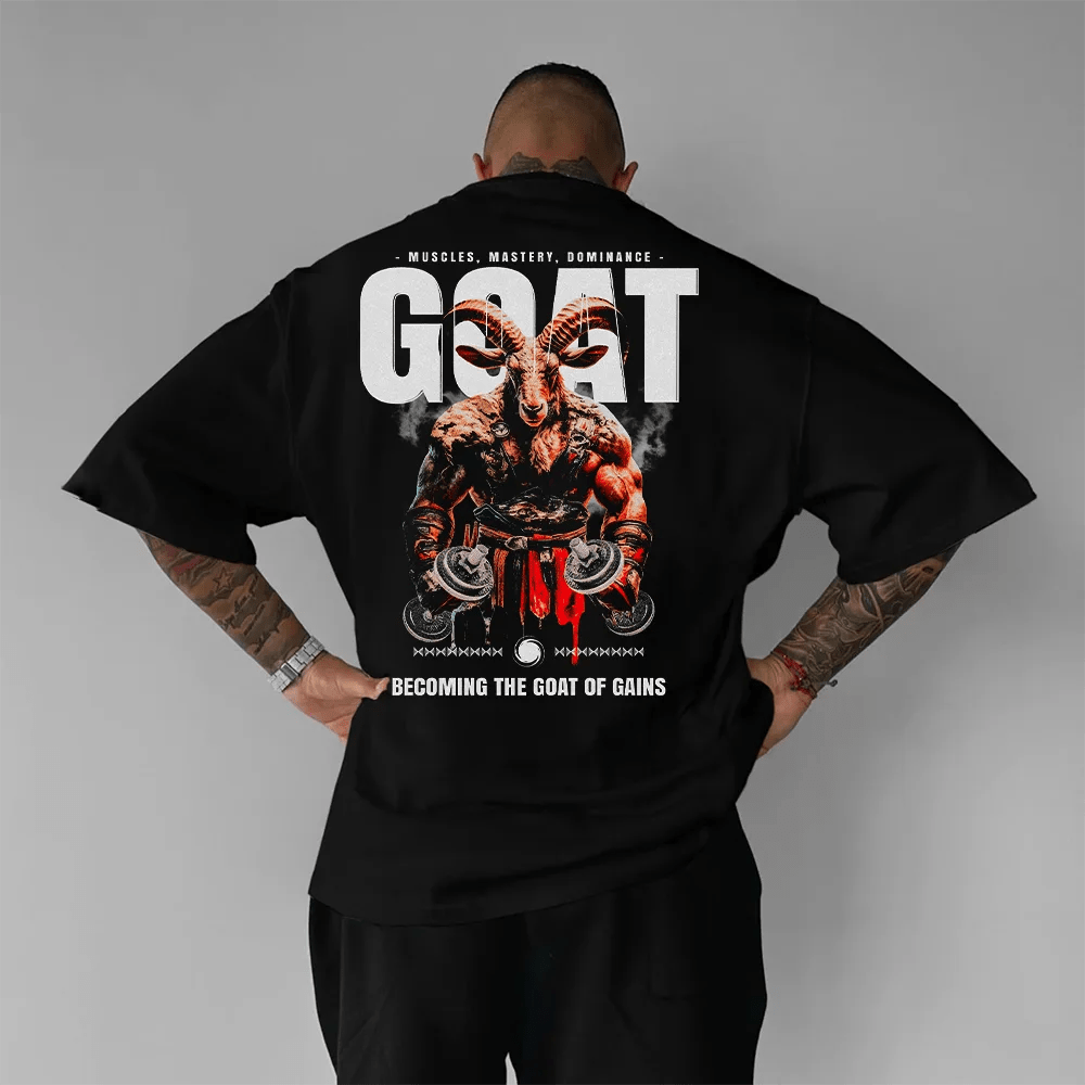 Oversized Унисекс Тениска Gym Goat - Fitness Drehi