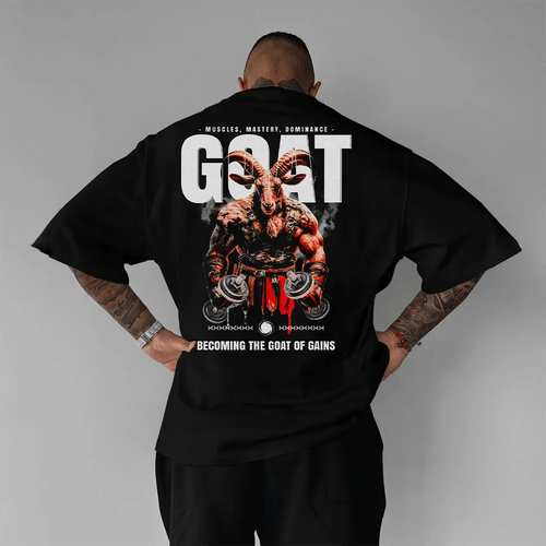 Oversized Унисекс Тениска Gym Goat - Fitness Drehi