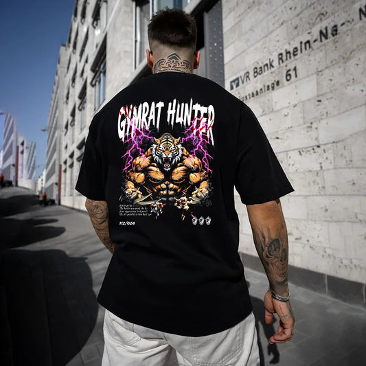 Oversized Унисекс Тениска Gym Rat Hunter