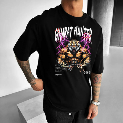 Oversized Унисекс Тениска Gym Rat Hunter
