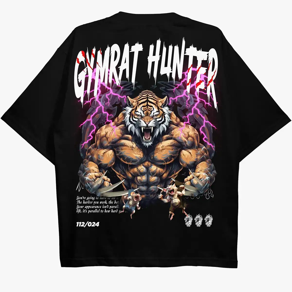 Oversized Унисекс Тениска Gym Rat Hunter
