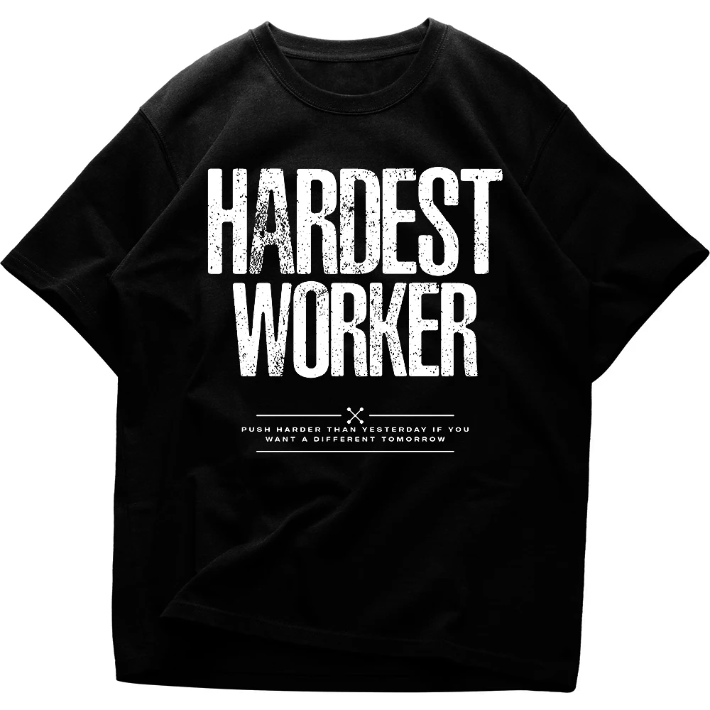 Oversized Унисекс Тениска Hardest Worker - Fitness Drehi