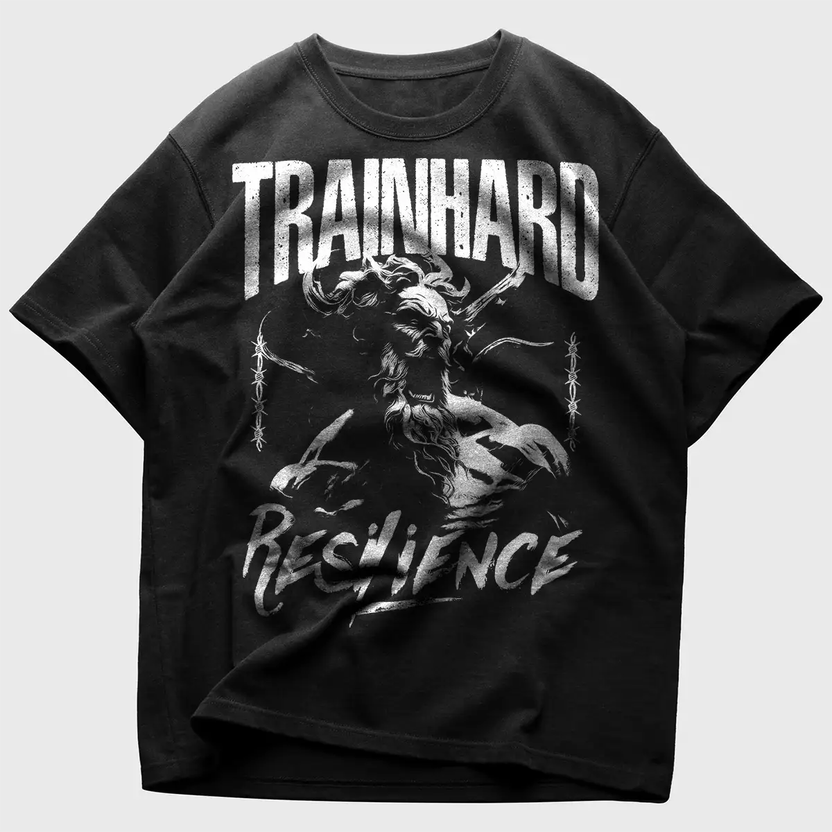 Oversized Унисекс Тениска Train Hard