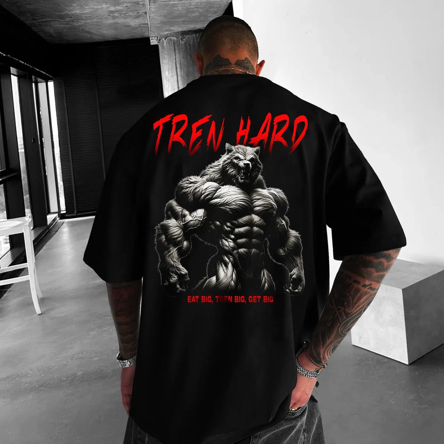 Oversized Унисекс Тениска Tren Hard