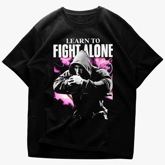 Oversized Унисекс Тениска Fight Alone