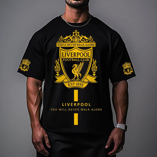 Oversized Унисекс Тениска LiverpoolGold - Fitness Drehi
