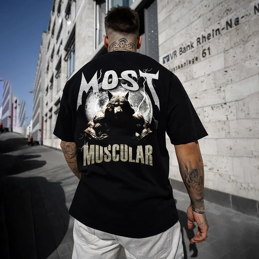 Oversized Унисекс Тениска Most Muscular