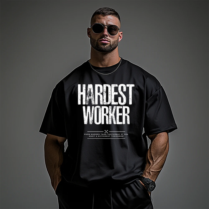 Oversized Унисекс Тениска Hardest Worker