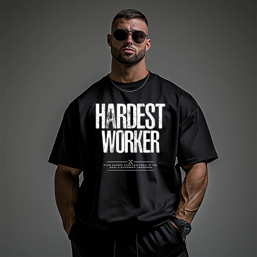 Oversized Унисекс Тениска Hardest Worker