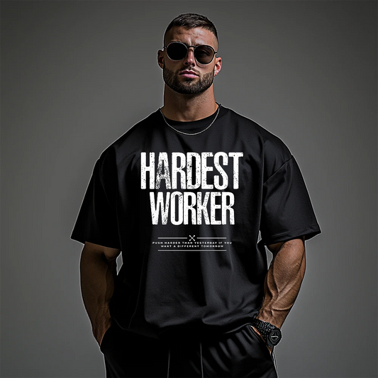 Oversized Унисекс Тениска Hardest Worker
