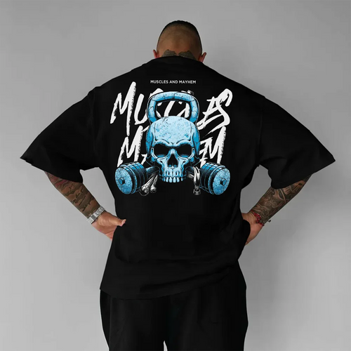 Oversized Унисекс Тениска Muscles Mayhem