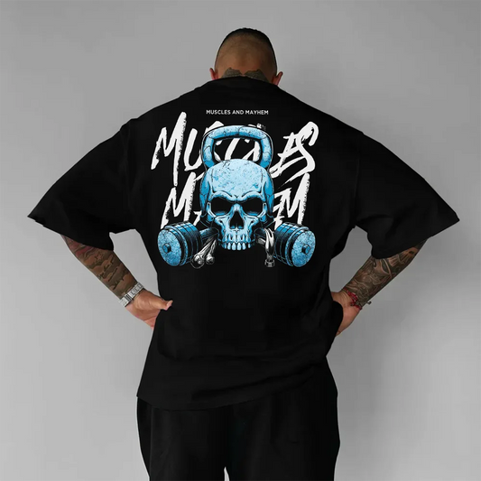 Oversized Унисекс Тениска Muscles Mayhem