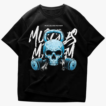 Oversized Унисекс Тениска Muscles Mayhem