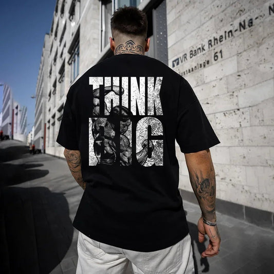 Oversized Унисекс Тениска Think Big - Fitness Drehi