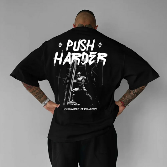 Oversized Унисекс Тениска Push Harder