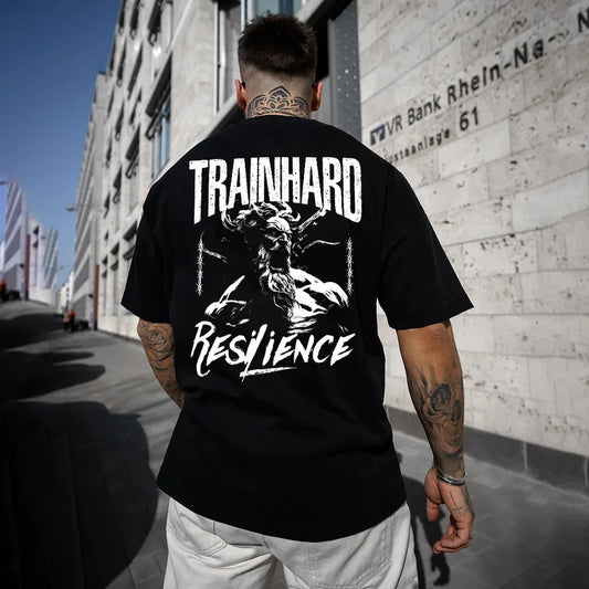 Oversized Унисекс Тениска Train Hard