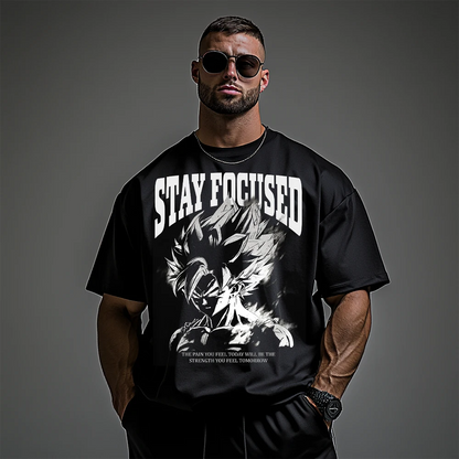 Oversized Унисекс Тениска Stay Focused