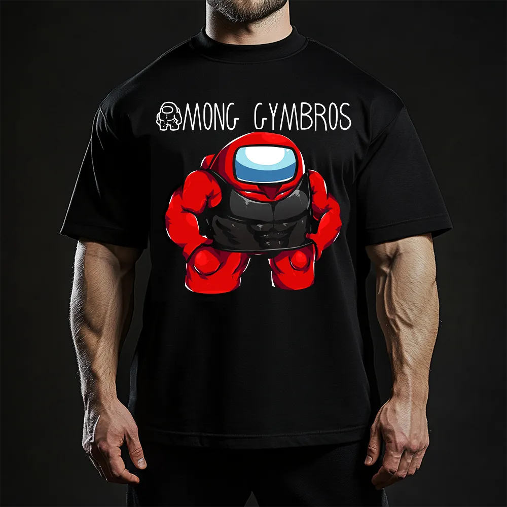 Oversized Унисекс Тениска Among Gymbros