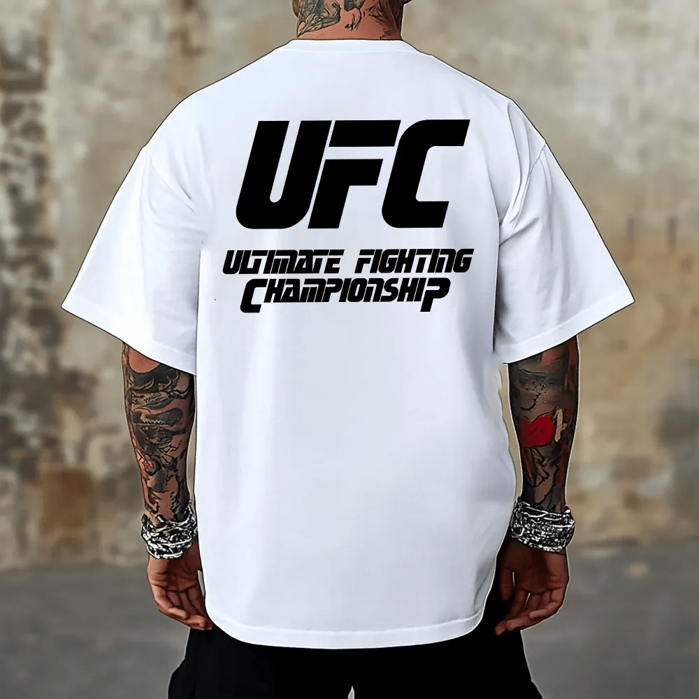 Oversized Унисекс Тениска UFCFighter wh - Fitness Drehi