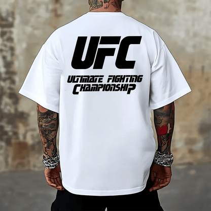 Oversized Унисекс Тениска UFCFighter wh - Fitness Drehi