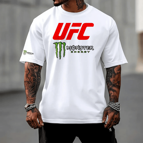 Oversized Унисекс Тениска UFCMnstr wh - Fitness Drehi