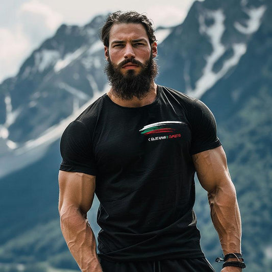 Патриотична тениска С България в Сърцето - Fitness Drehi