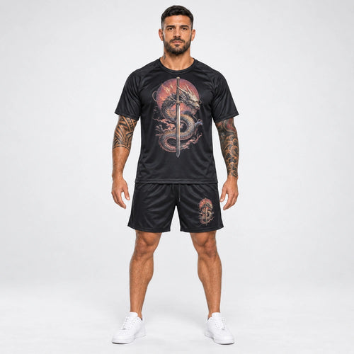 OUTLET Къс Екип от Полиестер Samurai Dragon [3XL]