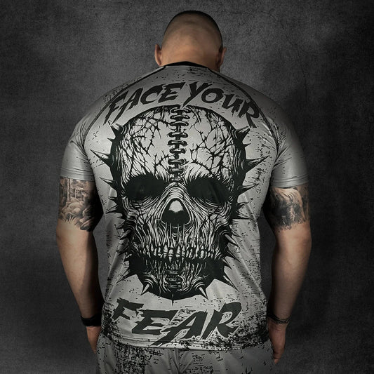 Рашгард FEAR | Pitbullz Westside – Тренировъчна тениска за MMA, фитнес и бойни изкуства - Fitness Drehi