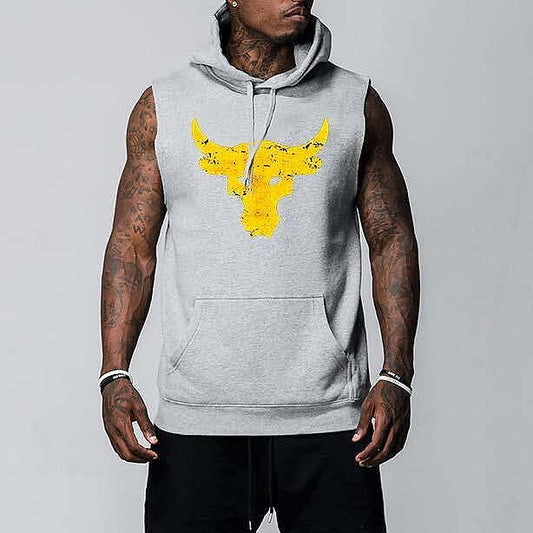 Сив Суичър без ръкави Yellow Bull