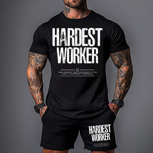 Спортен къс екип Hardest Worker